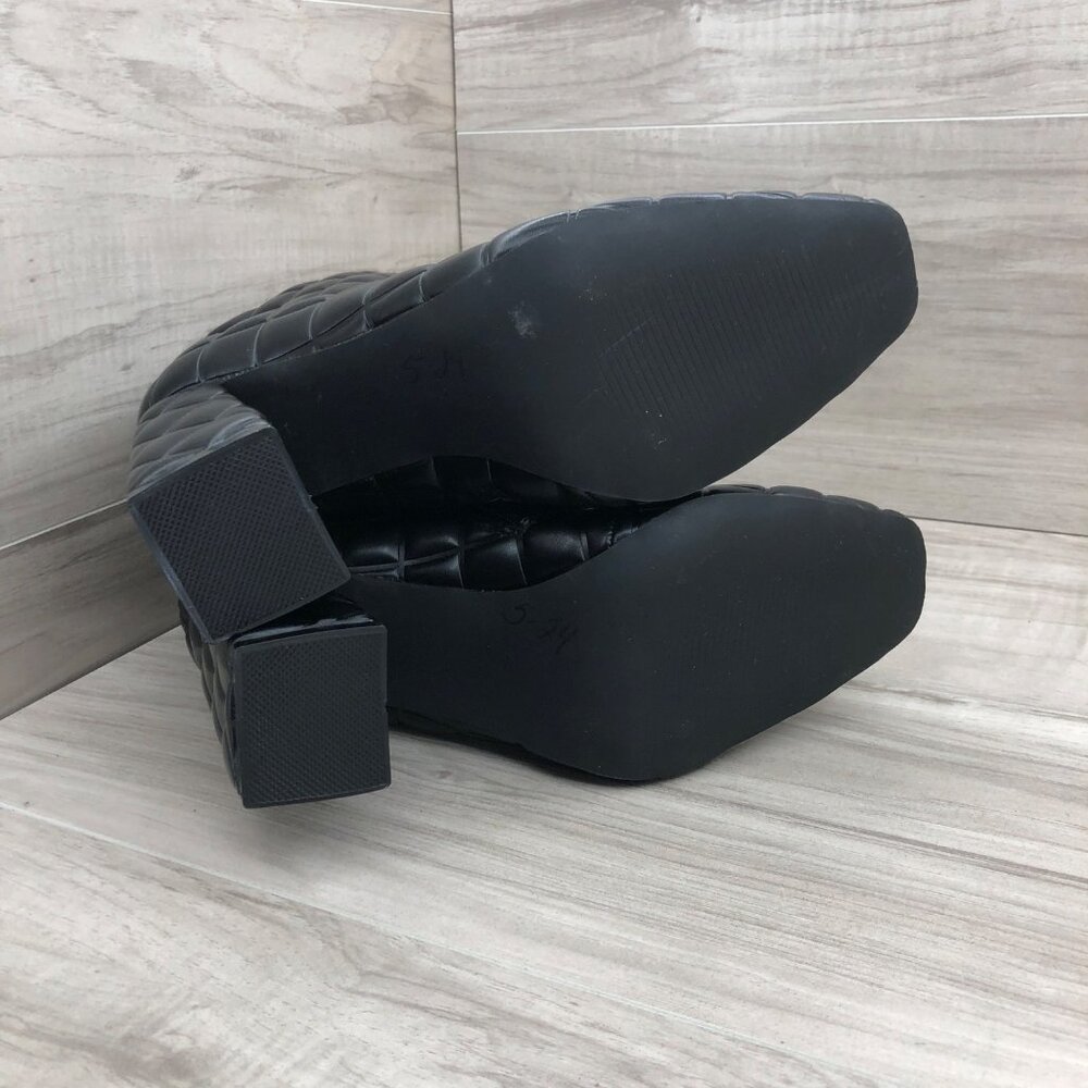 Cape Robbin Ankle Boots Womens 9 Black Quilted Zip Booties - Picture 9 of 11